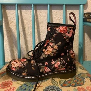 Floral Dr. Martens Boots LIKE NEW!